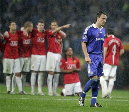 Năm 2008, đội bóng nào vô địch UEFA Champions League sau loạt sút luân lưu với Chelsea?